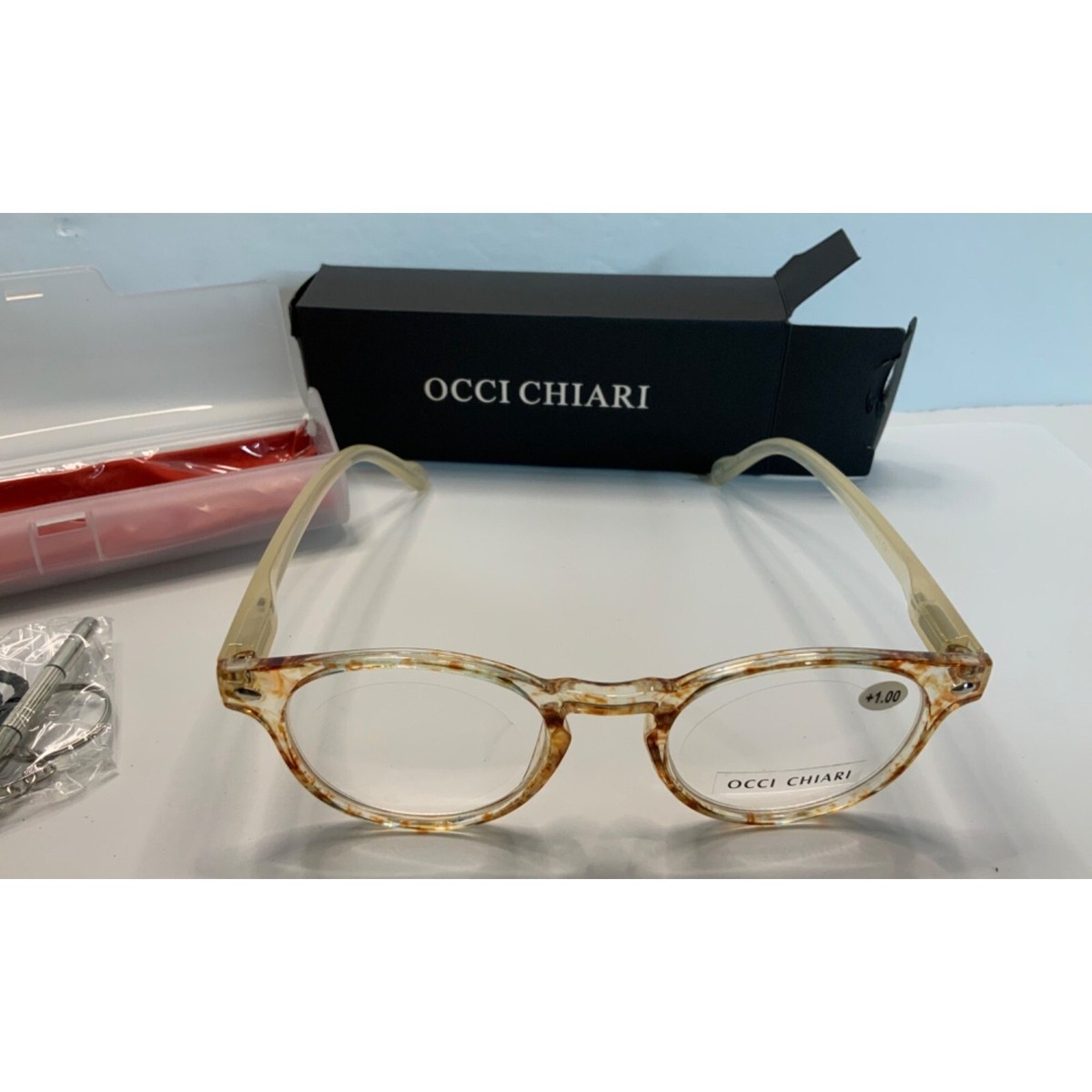 Occi Chiari Strength Tortoise Shell Reading Glasses With Case