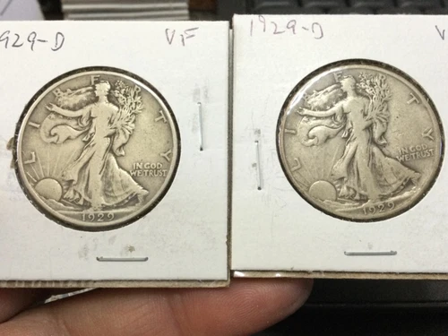 1929-D  Walking liberty half dollars in Very Fine  original