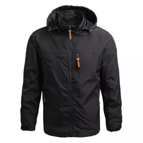 Giacca a vento uomo cappuccio giacca antipioggia outdoor giacca a vento ciclismo di transizione - Foto 14 di 30