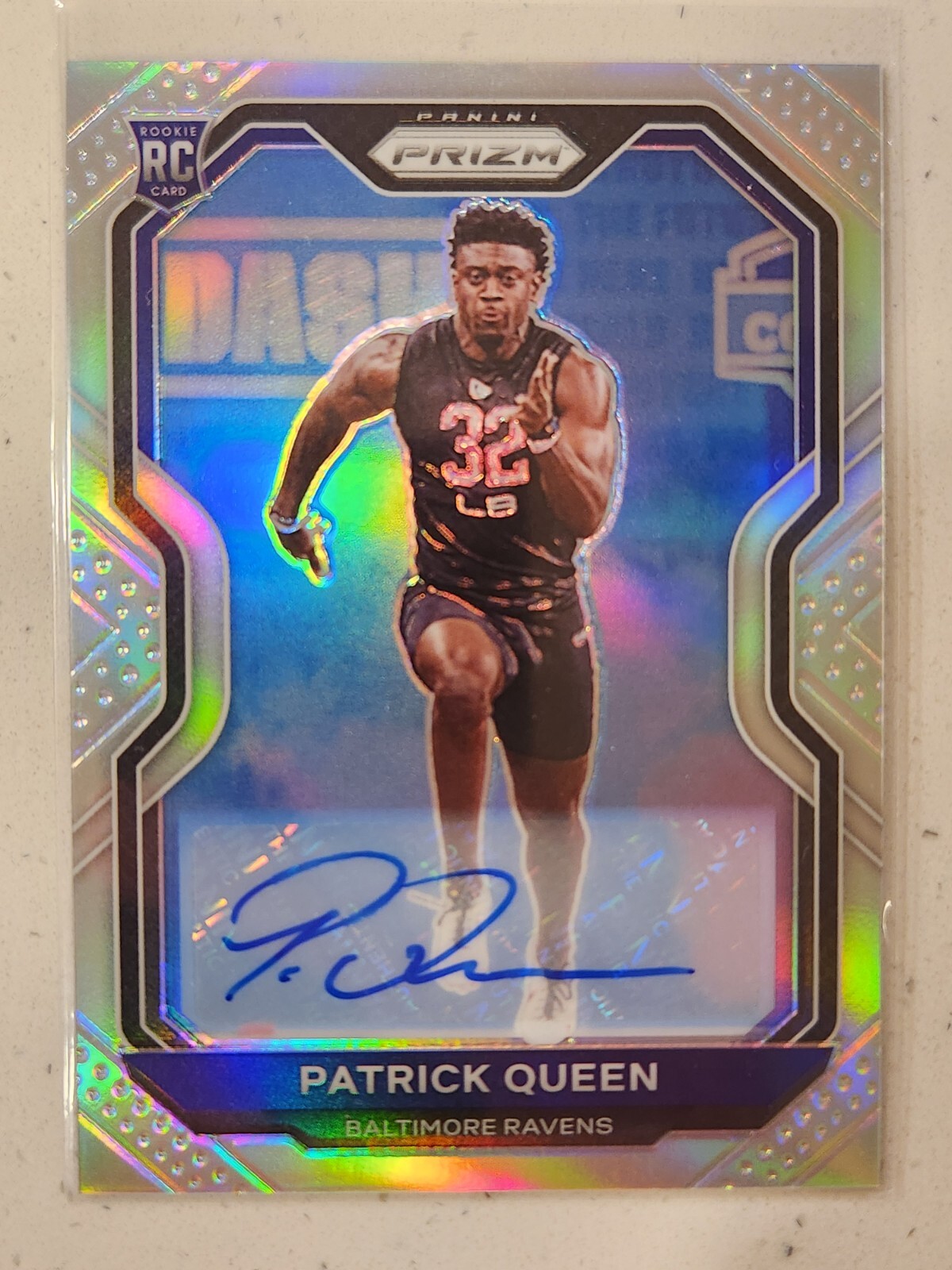 2020 Panini Prizm Silver Patrick Queen Rookie Auto #381 Ravens RC Steelers 