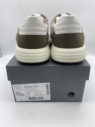 ECCO Hombre Suave 7 Runner Retro Zapatillas Moon Rock/Blanco/Asfalto Talla 10-10.5 EE. UU. - Imagen 7 de 10