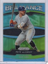 2020 Panini Prizm Brilliance Carolina Blue Prizm #3 Pete Alonso New York Mets