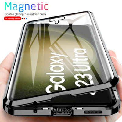 360° Hülle für Samsung Galaxy S25 S24 S23 Ultra A56 A17 Schutz Magnet Glas Case
