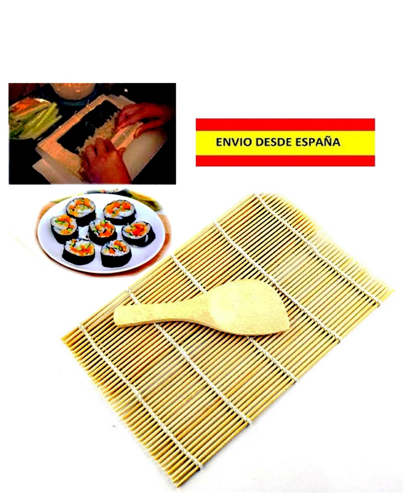ESTERILLA Y ESP�TULA PARA SUSHI MOLDE JAP�N ARROZ COCINA CHEF ROLLS ORIENTAL