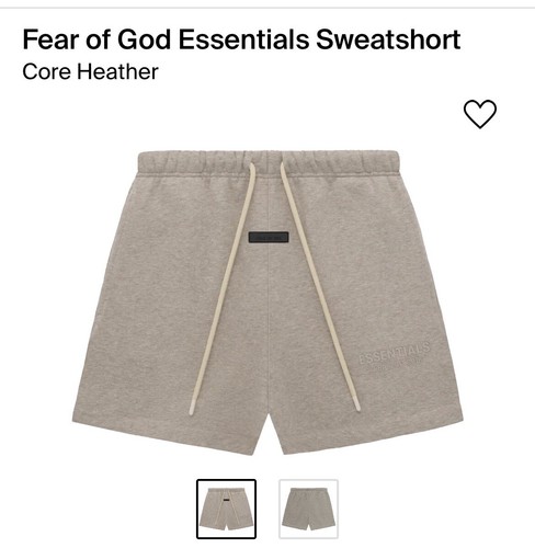 Fear of God Essentials Sommer Sweatshort Kern Heide Größe S 100 % authentisch NEU