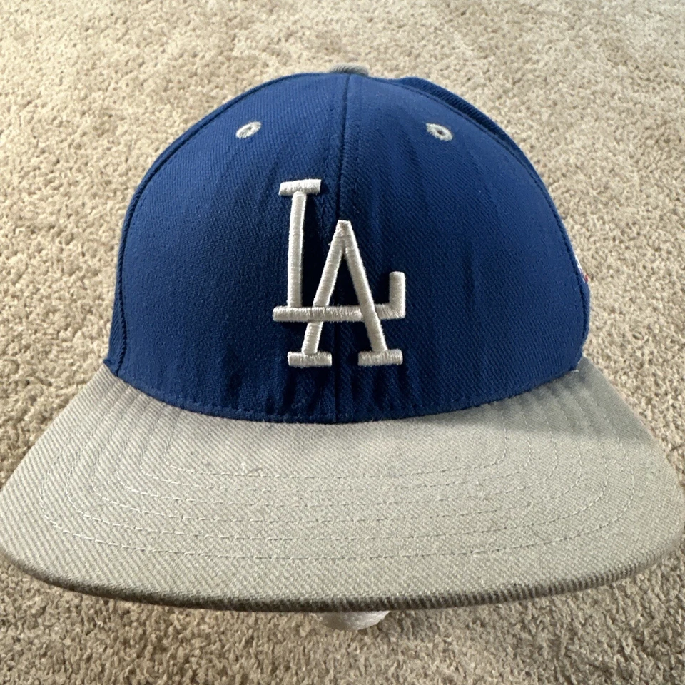 De colección LA Dodgers Gorra Gorra Para Hombres Azul Gris Snapback Blockhead American Needle Años 90 MLB Foto 2 de 4