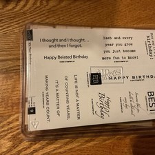 Stampin' Up - Stamp Set - It's Your Birthday - Set of 9 Retired - 2005 Ref187