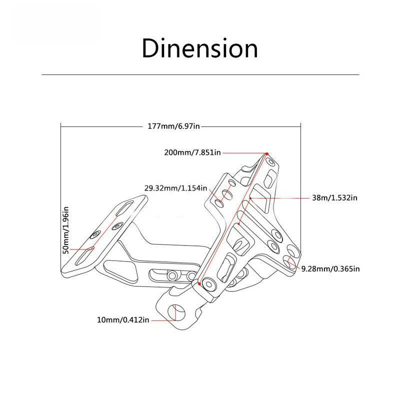 Marco de matrícula con luces de señalización apto para Suzuki GSX-R600 1997-2019 Foto 2 de 4