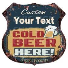 BP-0756 ANY NAME'S Custom Personalized Cold Beer Pub Metal Sign Decor Gift idea