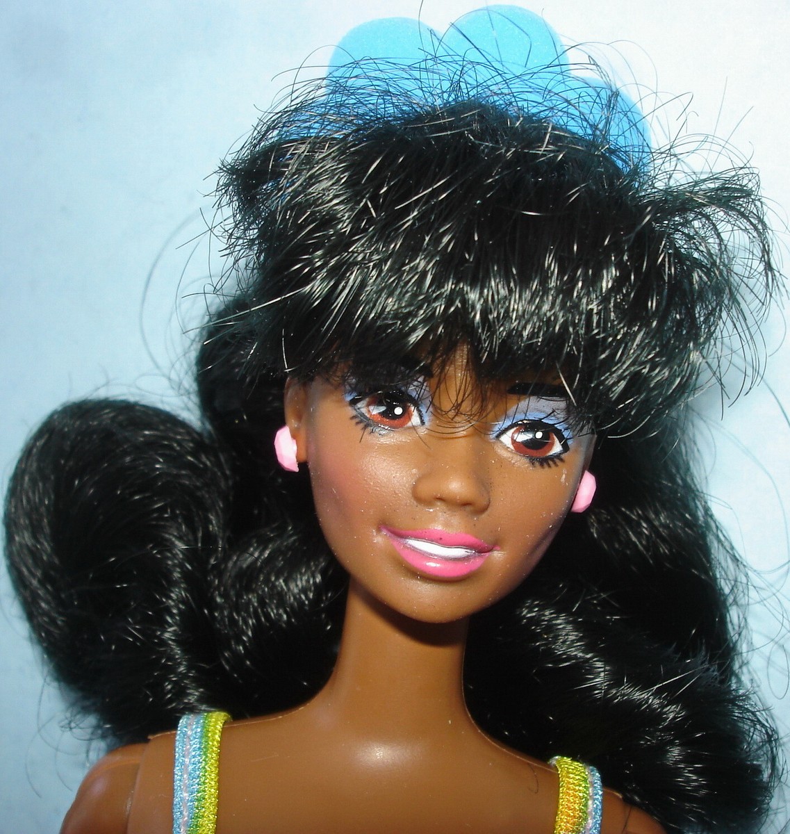 barbie　ドール本体　1990年代 BATHTIME FUN #9603 AA Black Barbie Doll Malaysia 1990 Minty! No