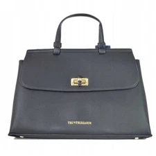 Brand New Original  Auth Tru Trussardi 76BTB14 Black Bag - FREE SHIP