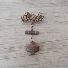 Fantastic vintage iron plumb bob leveling measuring carpenter tool