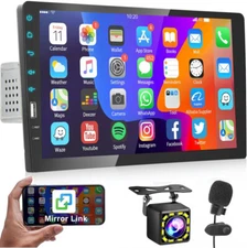 9" Single 1Din Car Stereo Radio Bluetooth FM USB Touch Screen MP5 Player Camera