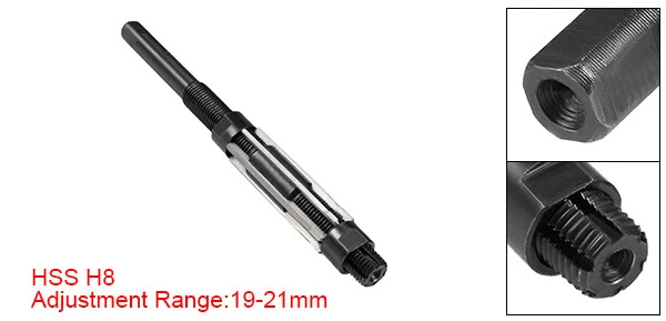 Adjustable Hand Reamer 19-21mm Steel H8 6 Straight Flutes Milling Cutter Tool - Image 2 of 4