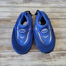 Boys Blue Pull-On Quick Dry Mesh Traction Sole Water Shoes Size 1 Easy USA Brand