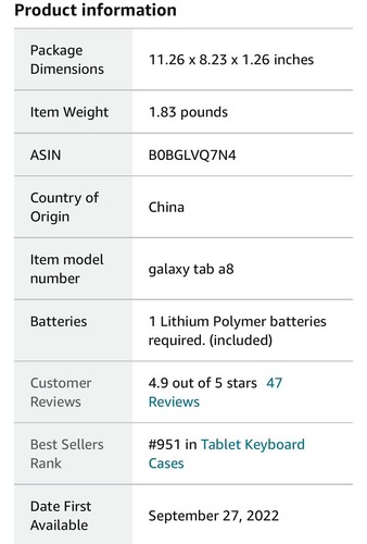 Wireless Keyboard Case for Samsung Galaxy A8 10.5 Inch Model SM-X200 X205 X207 - 第 9/9 張圖片
