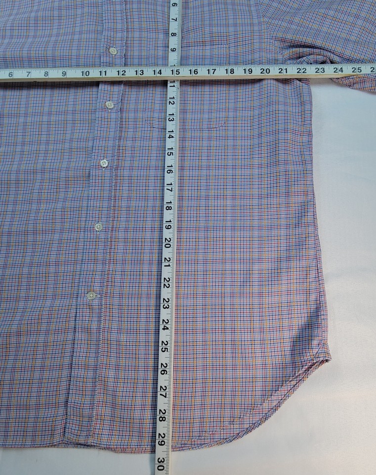 Davide Cenci Men's Button Down Shirt 42 16. 5 Multicolor Plaid Italy eBay