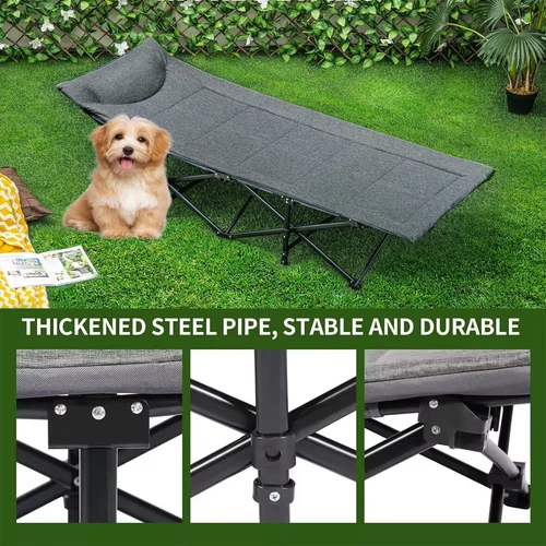 Feldbett Bis 200kg Campingbett Campingliege Gästebett Klappbett Reise XXL 190cm - Bild 12 von 14