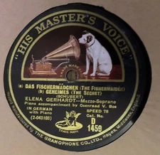 ELENA GERHARDT - FISCHERWEISE - FISHER WAYS  12" SHELLAC 78rpm HMV D 1459  VG+
