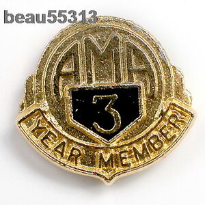 AMA 7 YEAR MEMBER VEST HAT JACKET PIN  "MORE AMA PINS IN MY STORE"