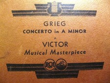 1933 Wilhelm BACHAUS GRIEG PIANO Concerto A Minor John BARBIROLLI VICTOR M 204