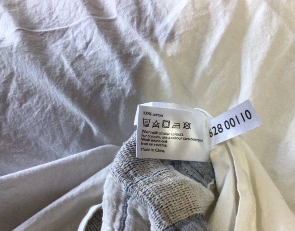 John Lewis Warwick Jacquard - Single - Duvet Cover Set, Blue Grey - Image 3 of 3