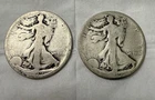 $1 FV US 90% Silver - AS IS - 2 - Walking Liberty Half Dollars 1919-D and 1919-S