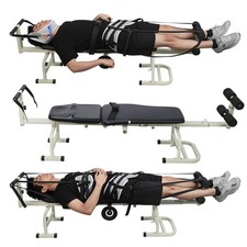 Inversion Massage Traction Table, Portable Cervical Lumbar Traction Bed Spine...