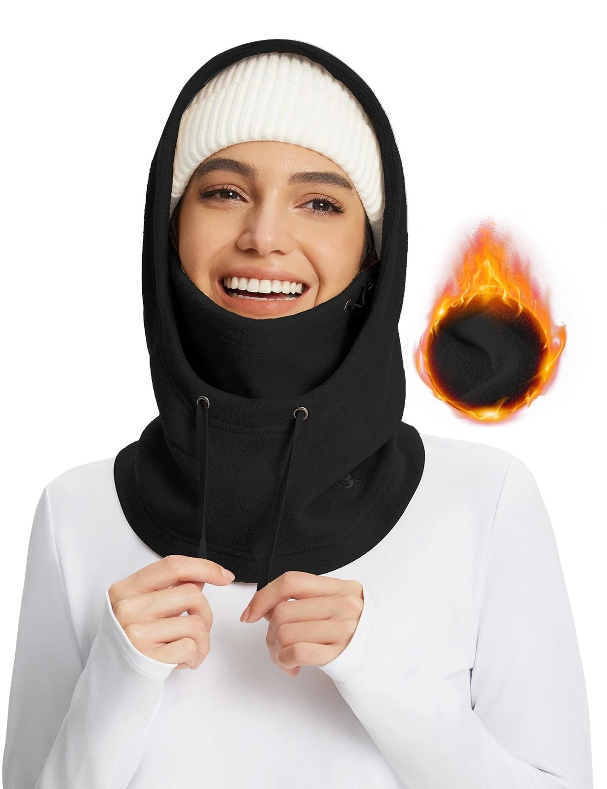 Fleece Balaclava Face Mask,Thermal Ski Mask for Women,Winter Hats Face Cover ...