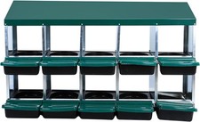 GRAVEE Chicken Nesting Box 6/8/10 Compartment Metal Leg Roll Away Egg Coop