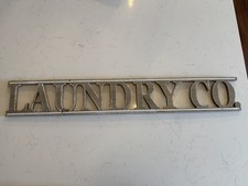 Rustic Distressed Wooden Laundry Co. Wall Sign. Farmhouse Country Home Decor