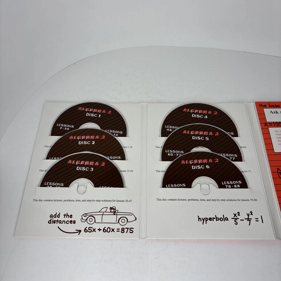 Teaching Textbooks Algebra 2 Complete 12 Disc CD Set with Automated Grading - Image 3 of 4