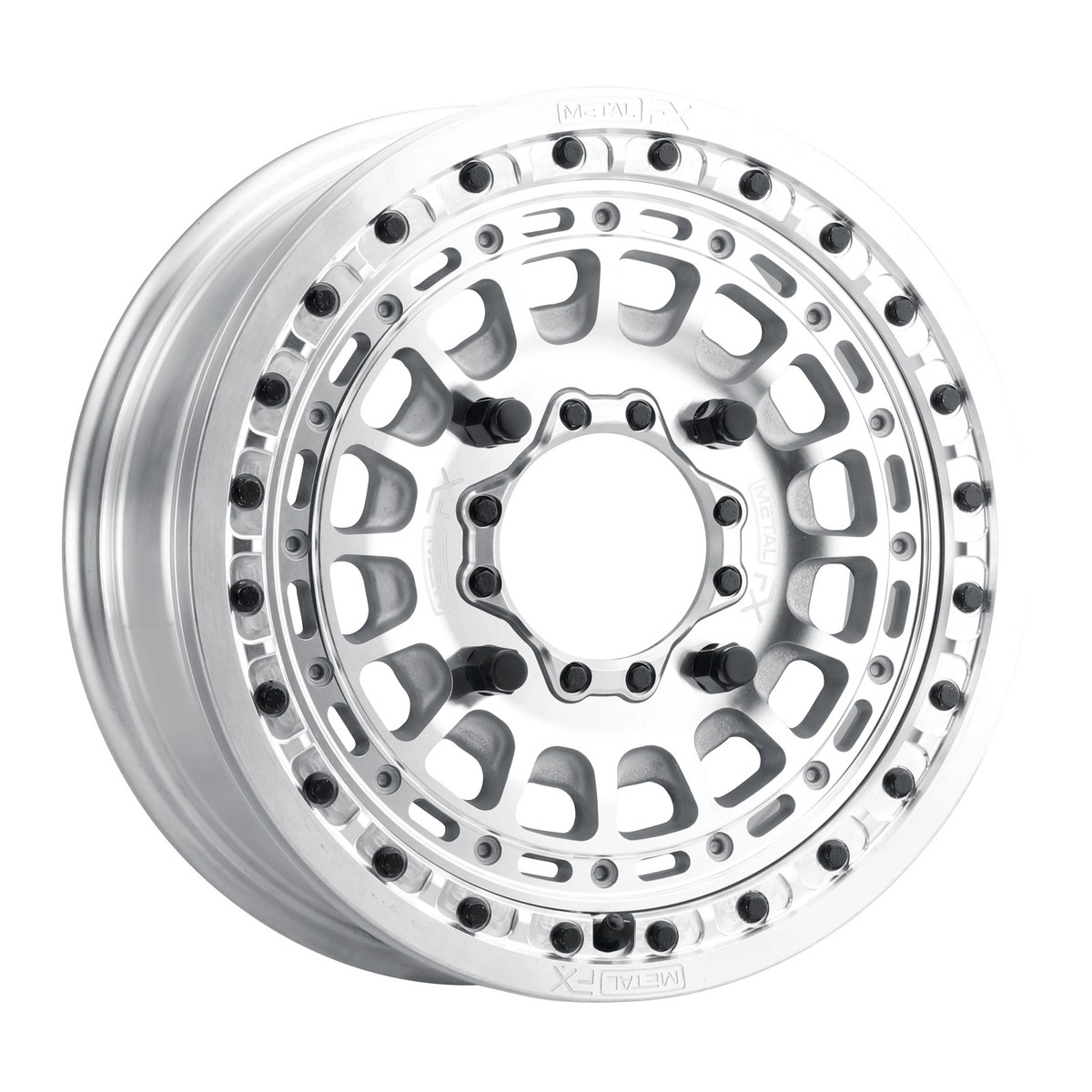 ピスト ホイール 車輪　X-KEYMET(KINLIN)新品未使用 15x6 Metal FX Offroad Hitman BEADLOCK Raw Wheels 4x156 (38mm) Set