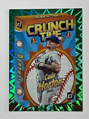 2026 Donruss Baseball, Cade Horton, Green Explosion Crunch Time, /25, No. 7