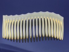 Vintage Celluloid Amber Hair Comb 1920s  40s Curved Side Comb Early Plastic