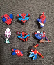 Lot Of 8 Spiderman Shoe Charms Compatible With Crocs