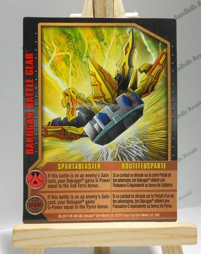 Bakugan Card - Spartablaster - Battle Gear Card - BA2017 - 3/6d - 2010