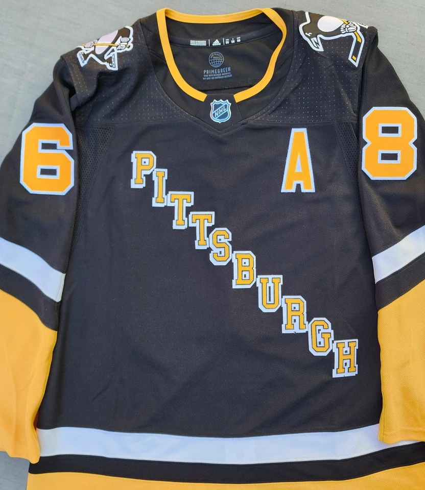 Camiseta deportiva Jaromir Jagr Pittsburgh Penguins Adidas Primegreen negra NHL 56-2XL NUEVA CON ETIQUETAS Foto 4 de 4
