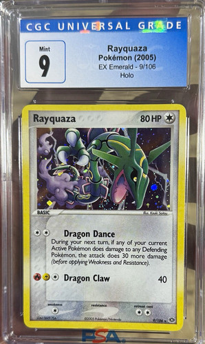 Rayquaza graded CGC 9 for sale on eBay