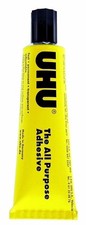 Image of UHU ALL PURPOSE GLUE 60ml SIZE TUBES STRONG CLEAR ADHESIVE