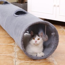 51" Collapsible Road Cat Tunnel 12" Diameter for Large Cats Pets