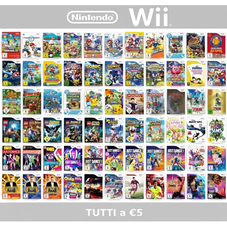 Nintendo Wii Gioco a Scelta Tutti a €5 Need for Speed Persia Disney Wii Fit FIFA