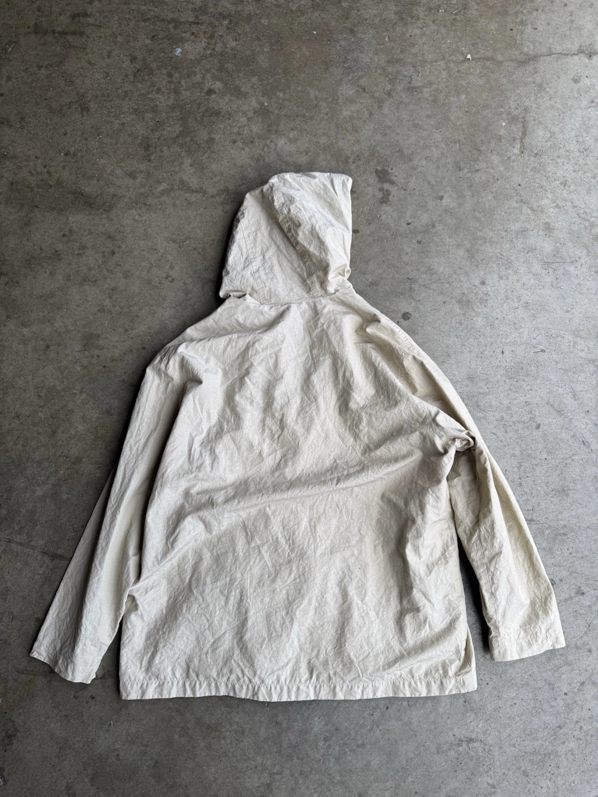 Hickey Freeman Loro Piana Storm System Wool Hooded Windbreaker Jacket Large Tan - product detail image 2