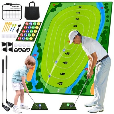 Golf Chipping Game, 50pcs Golf Set for Kids, Indoor Outdoor Golf Games for Ki...