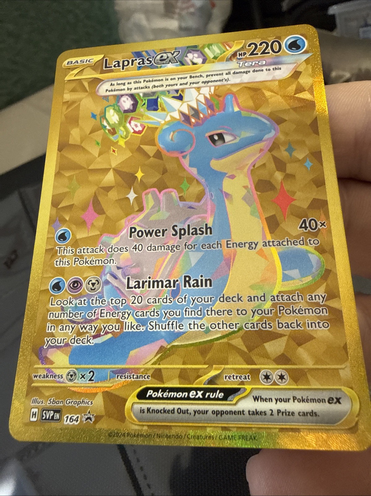 Lapras ex 164 Sv: Scarlet & Violet Promo Cards Holo LP NM T142