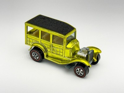 Hot Wheels Redline CLASSIC 31 FORD WOODY Lime White Interior B Body Very Nice !!