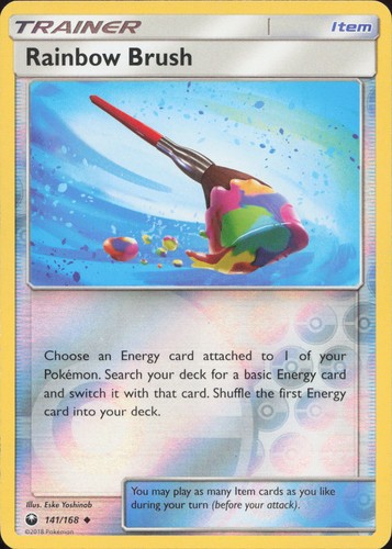 Rainbow Brush 141/168 UNCOMMON REVERSE HOLO Celestial Storm Pokemon LP