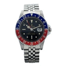 Vintage Rolex 1675 GMT Master 39mm Steel Oval Jubile Automatic Men's Watch