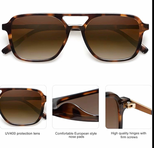 SOJOS SJ2202 Women’s Tortoise Square Sunglasses Brown Gradient UV400 146mm