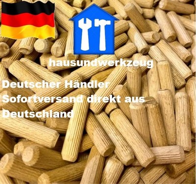 Holzdübel Riffeldübel Dübel Möbeldübel Profiware wählbar 5,6,8,10,12mm Buche